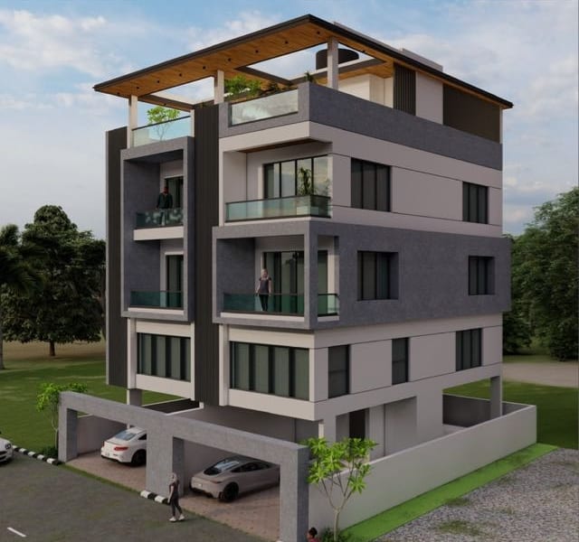 Independent house exterior, contemporary design